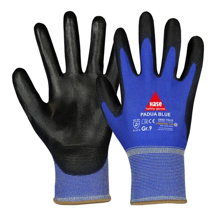 B-Ware Montagehandschuhe Arbeitshandschuhe Hase Padua Blue Nylon Größe 11