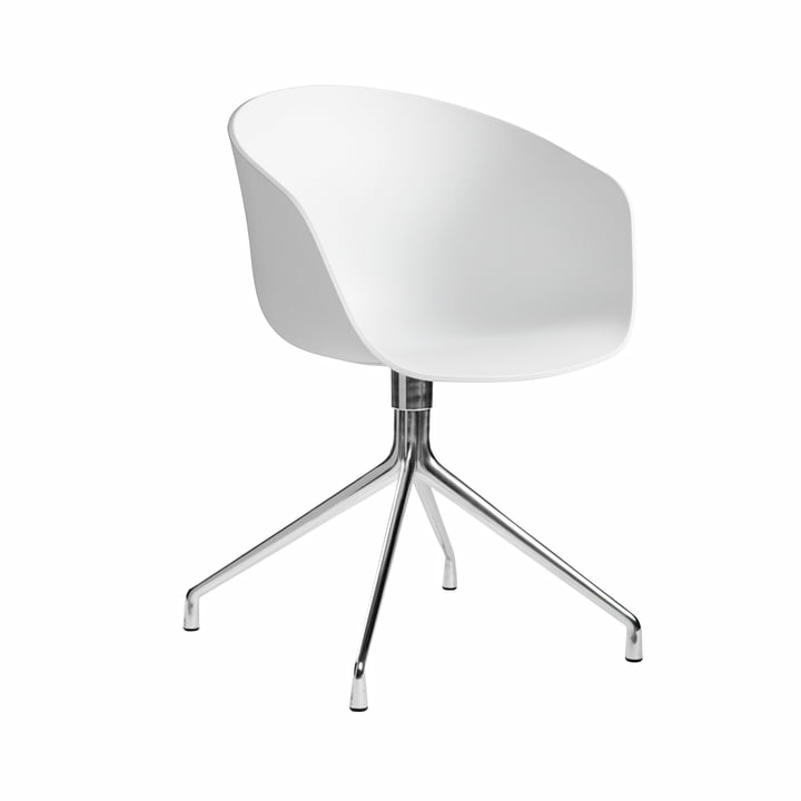 B-Ware Hay About A Chair Aac 20 Esszimmerstuhl Küchenstuhl Stuhl Aluminium Poliert Weiß