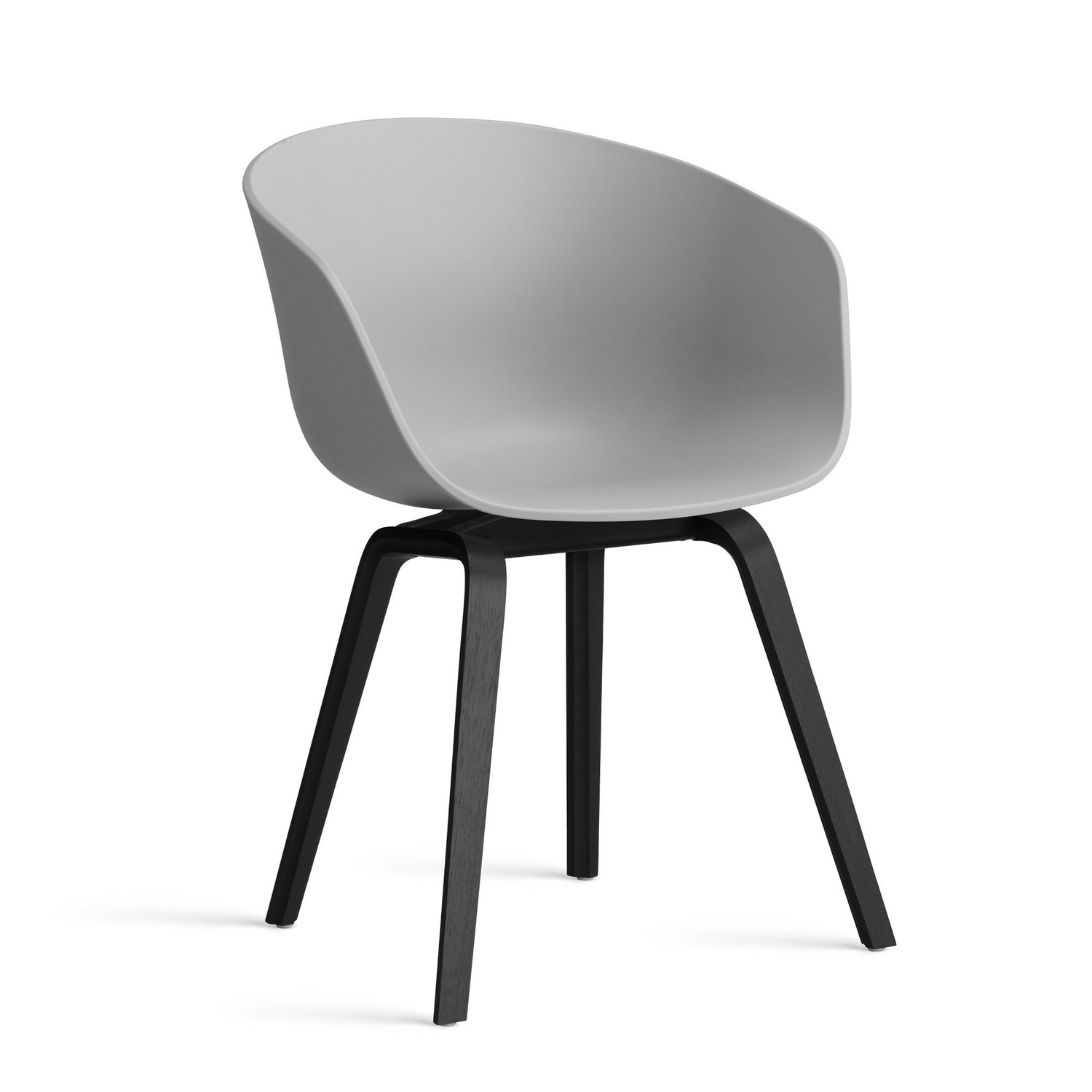 B-Ware Hay About A Chair Aac 22 Schalenstuhl Eiche Schwarz Lackiert Concrete Grey 2.0