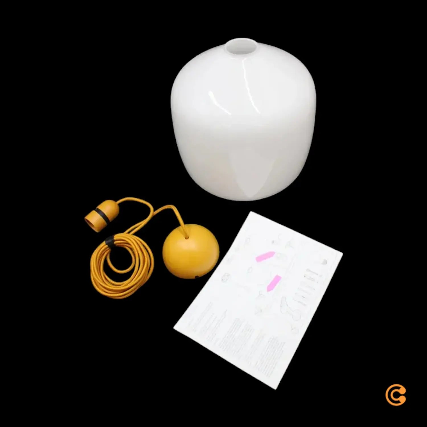 B-Ware Hay Pendelleuchte Hängeleuchte Glasleuchte Buoy Amber Yellow Siehe Text/Foto