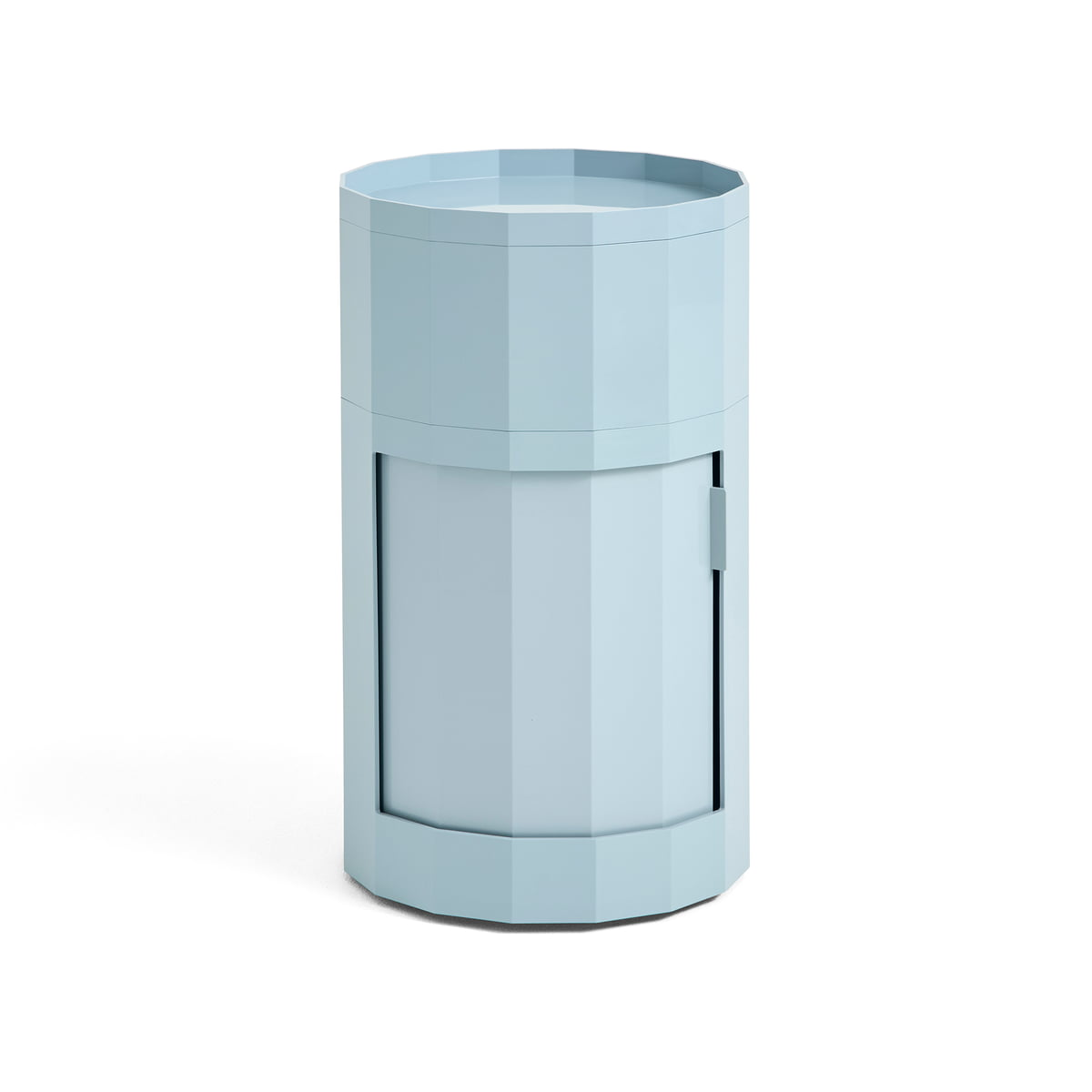 B-Ware Hay Facet Cabinet Mit Füßen Und Rollen Hoch Misty Blue Beistelltisch Tisch