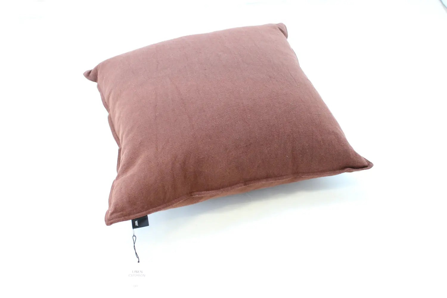 B-Ware Hay Kissen Polster Leinenkissen Baumwoll Leinen 50 X 50 Cm Iron Red