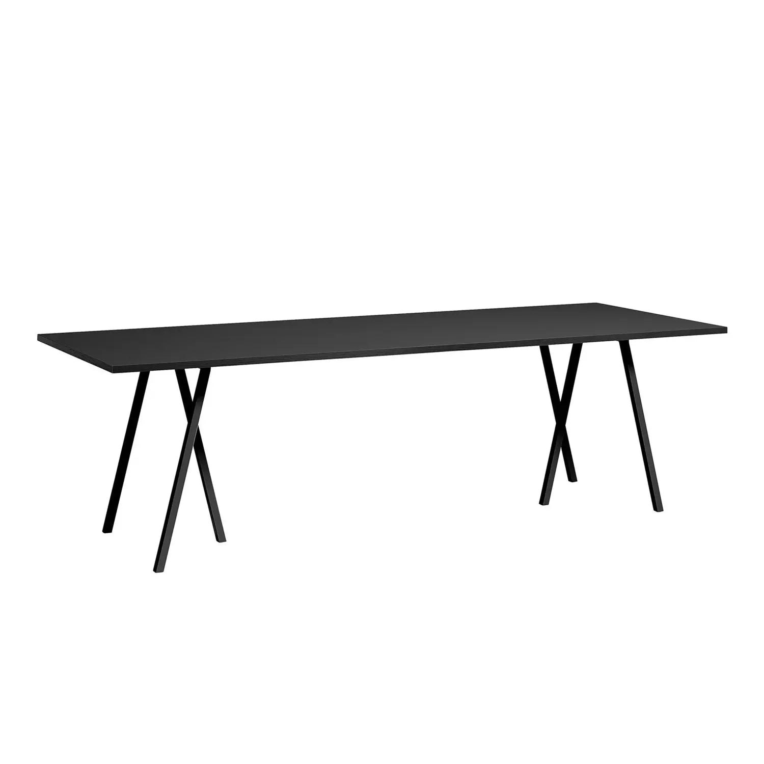 B-Ware Hay Tisch Tafel Loop Stand Tischplatte Schwarz Linoleum Furnier 250 Cm