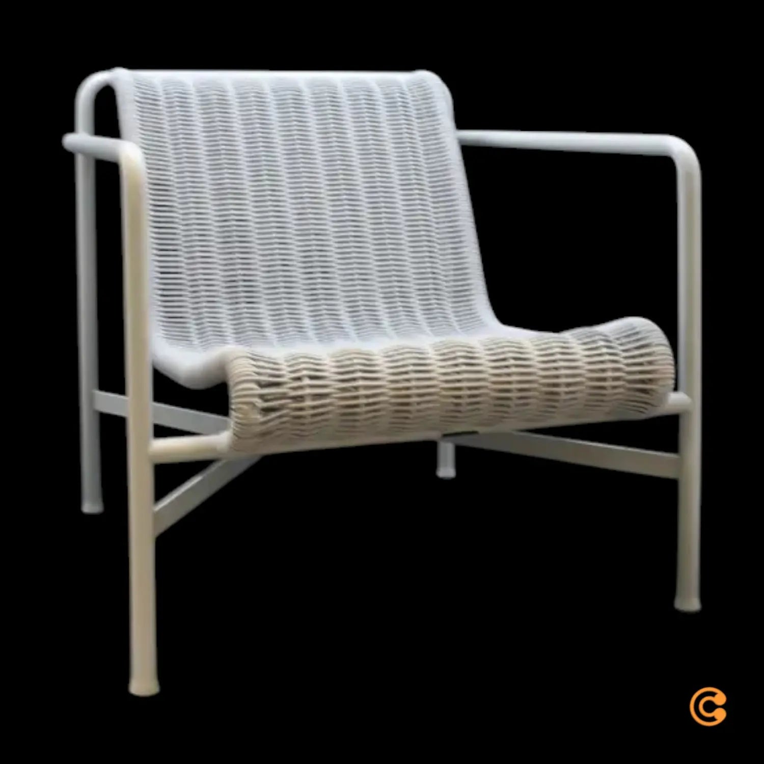 B-Ware Hay Lounge Sessel Stuhl Gartenstuhl Palissade Cord Sky Grey Siehe Text/Fotos