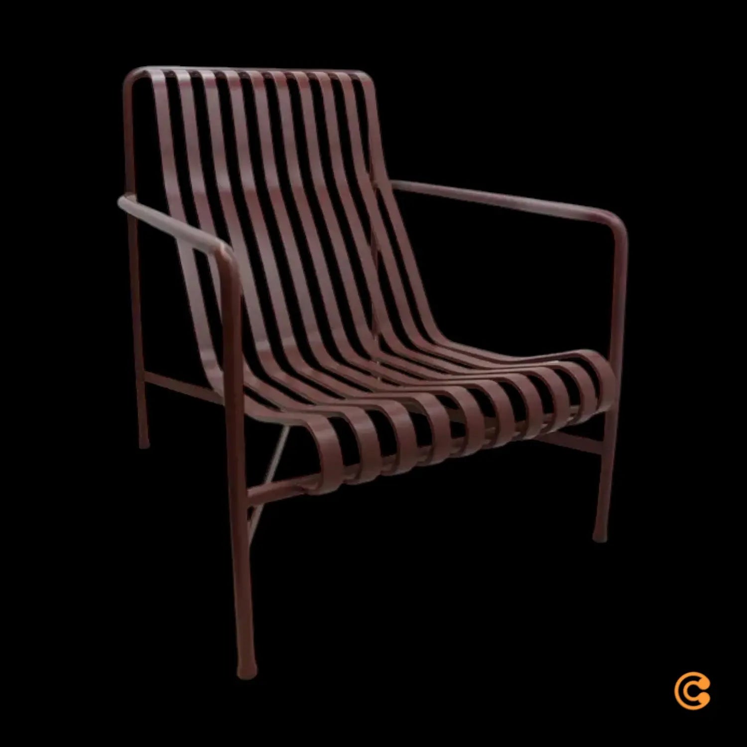 B-Ware Hay Palissade Lounge Stuhl Outdoorstuhl Gartenstuhl Sitz Rot Siehe Text/Foto