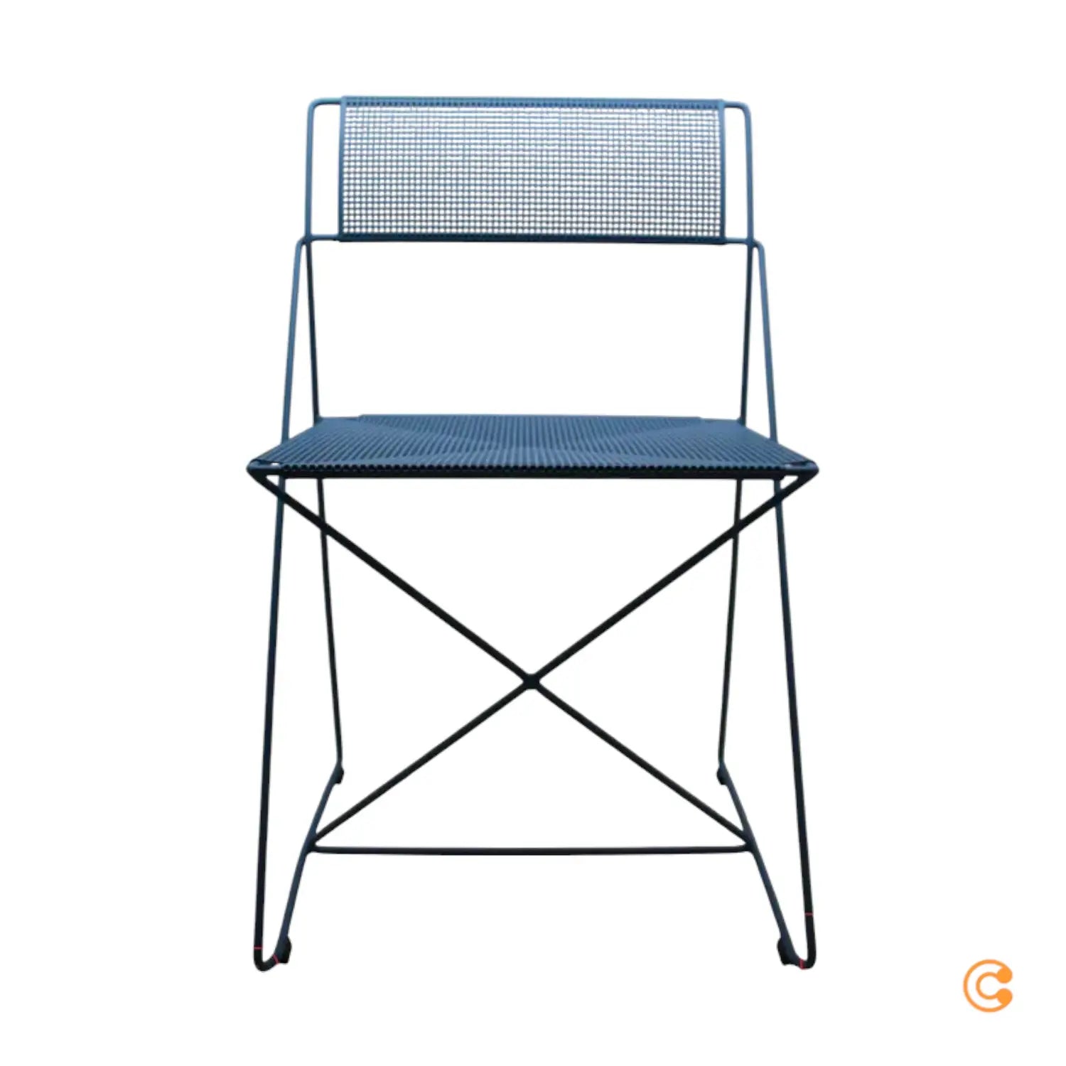 B-Ware Hay Stuhl Sessel Outdoor X Line Blau Stapelbar Gartenstuhl Siehe Text/Foto