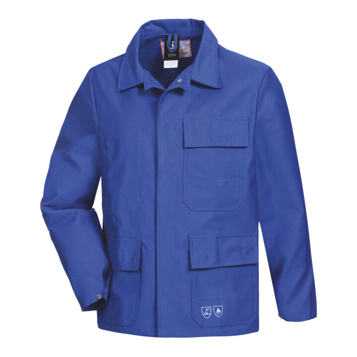 B-Ware Hb Tempex Jacke Schweißerschutzjacke Schweißerjacke Royalblau Größe 52 Herren