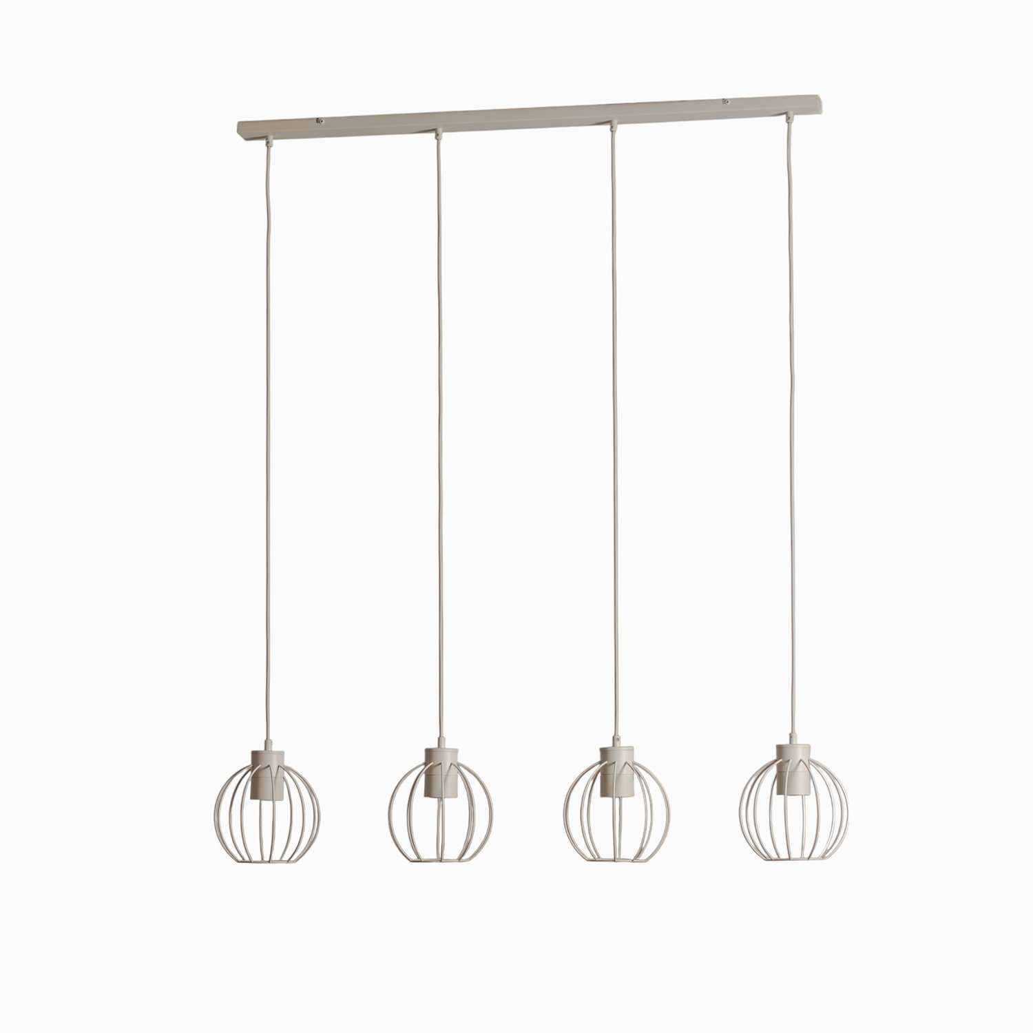 B-Ware Helam Starlight Hängelampe Pendelleuchte Lampe Cremeweiß 4 Flg 100 Cm Metall
