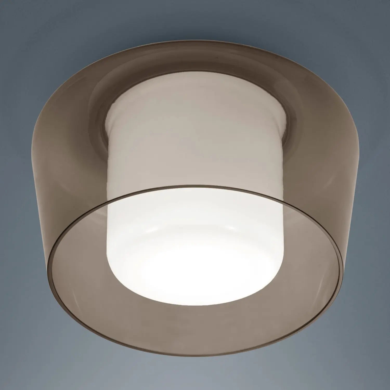 B-Ware Helestra Deckenleuchte Lampe Glas Metall Canio Amber E27 Led Leuchte 26cm Ip30