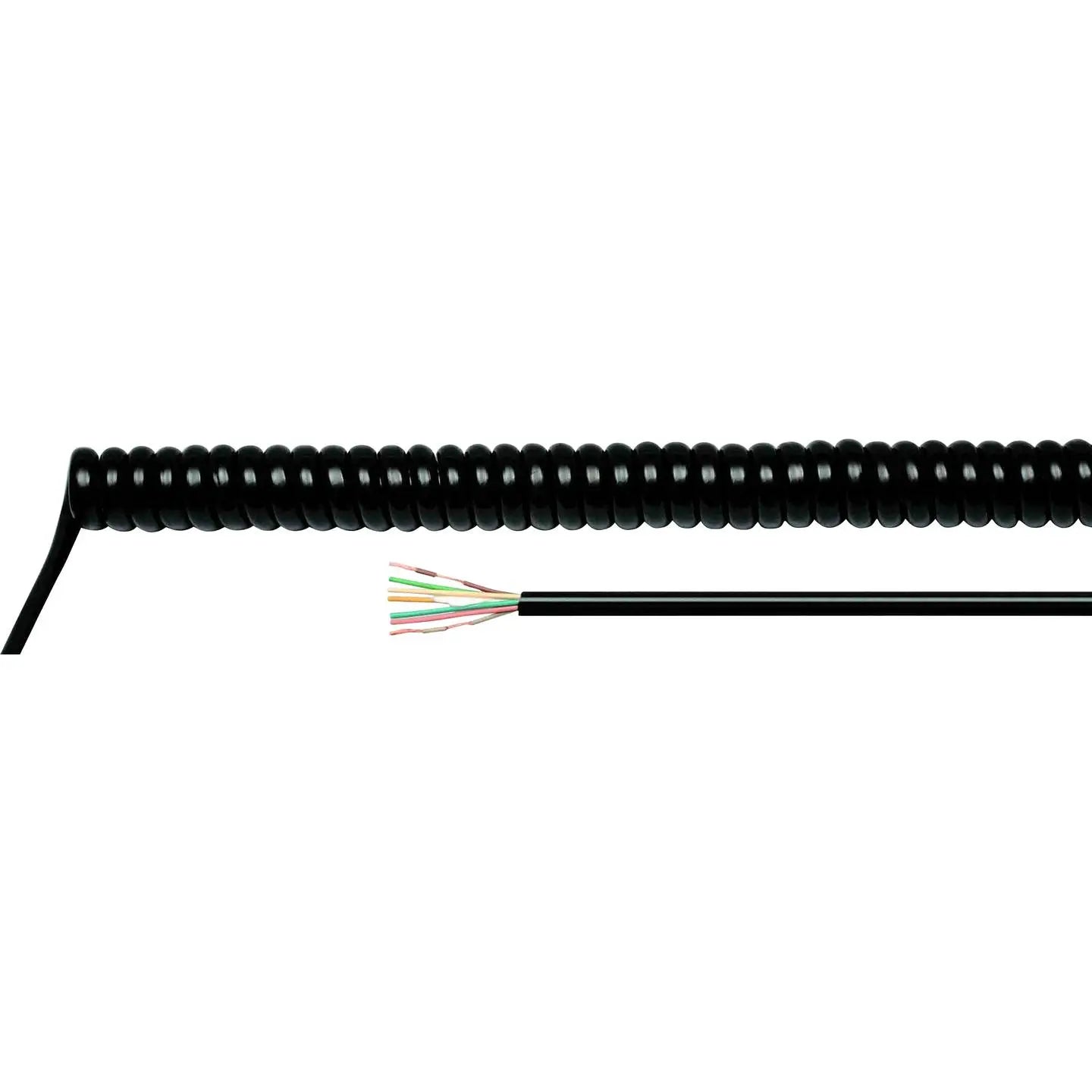 B-Ware Helu Spiralkabel Anschlussleitung Kabel H05 Bq F Schwarz 84903 Polyurethan 1 St