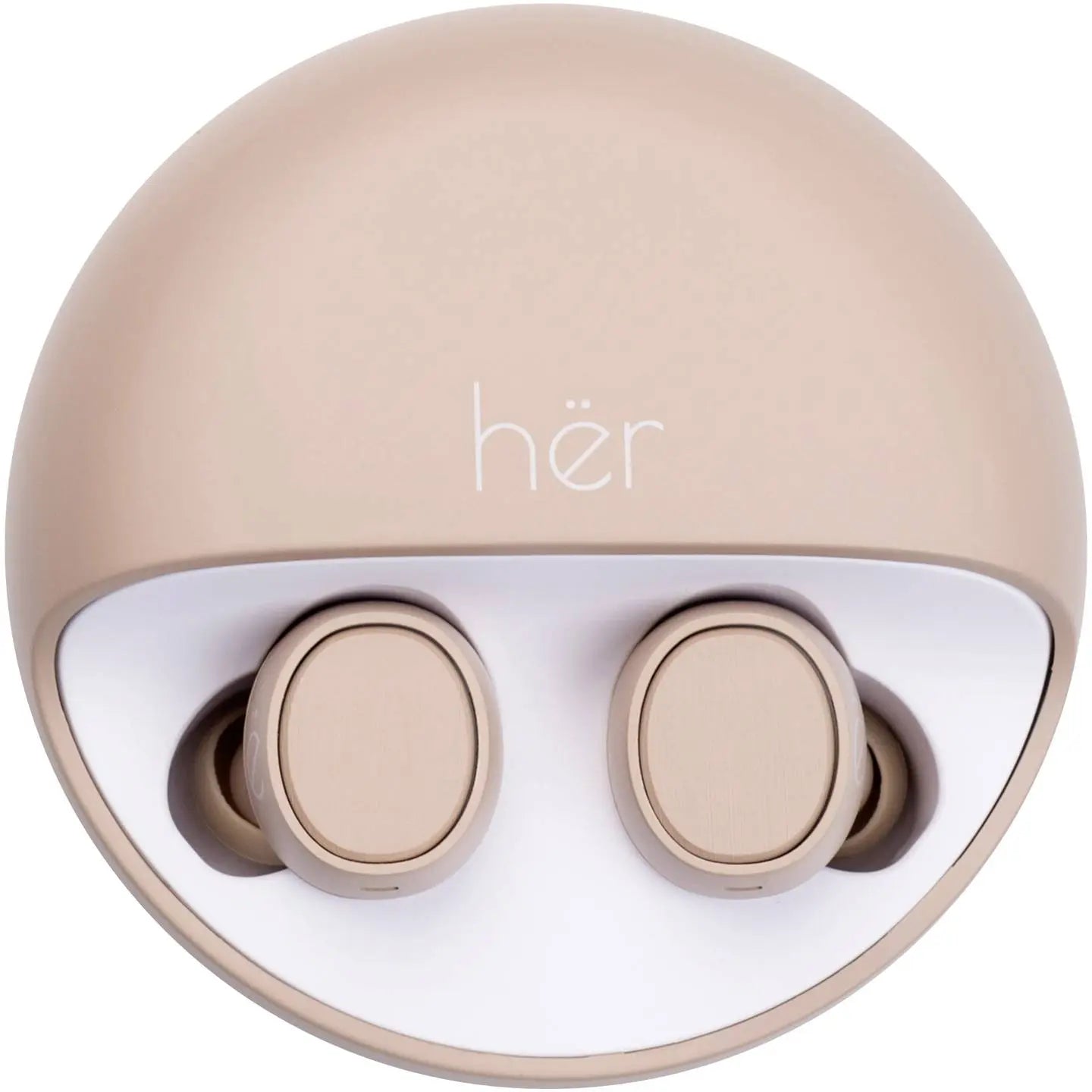 B-Ware Hër In Ear Headset Kopfhörer Bluetooth Ohrhörer Mikrofon Beige Ladecase Hx 12