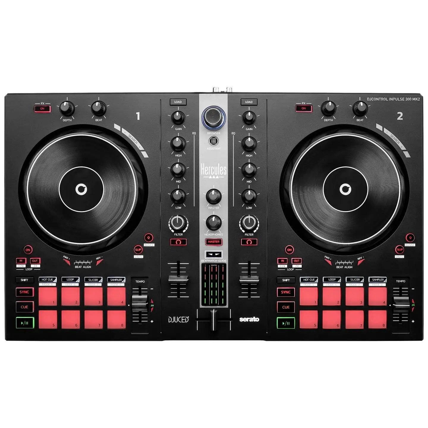 B-Ware Dj Controller Mischpult Hercules Dj Control Inpulse 300 Mk2 Serato Djuced Musik