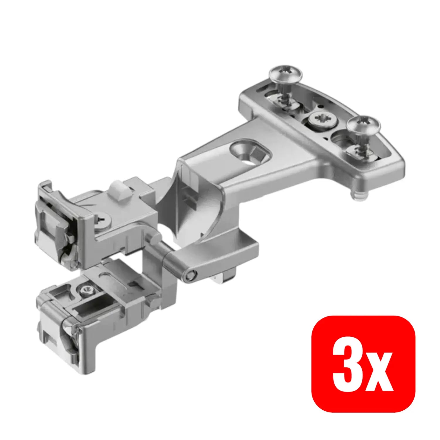 B-Ware Hettich Scharnier Zwillingsscharnier Selekta Pro 2000 Nickel Ohne Topf 3 Stück