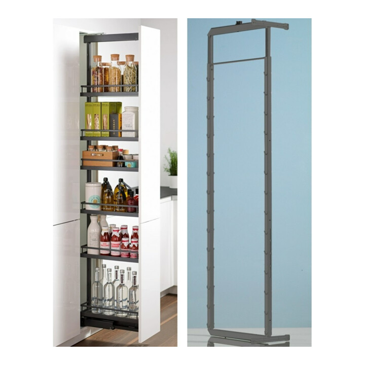 B-Ware Hettich Hochschrankauszugrahmen Apothekerschrank 1845 2245mm Siehe Text