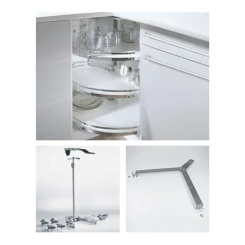 B-Ware Hettich Eckschrankdrehbeschlag Falttürbeschlag Revo 90° 800mm Silber Siehe Text