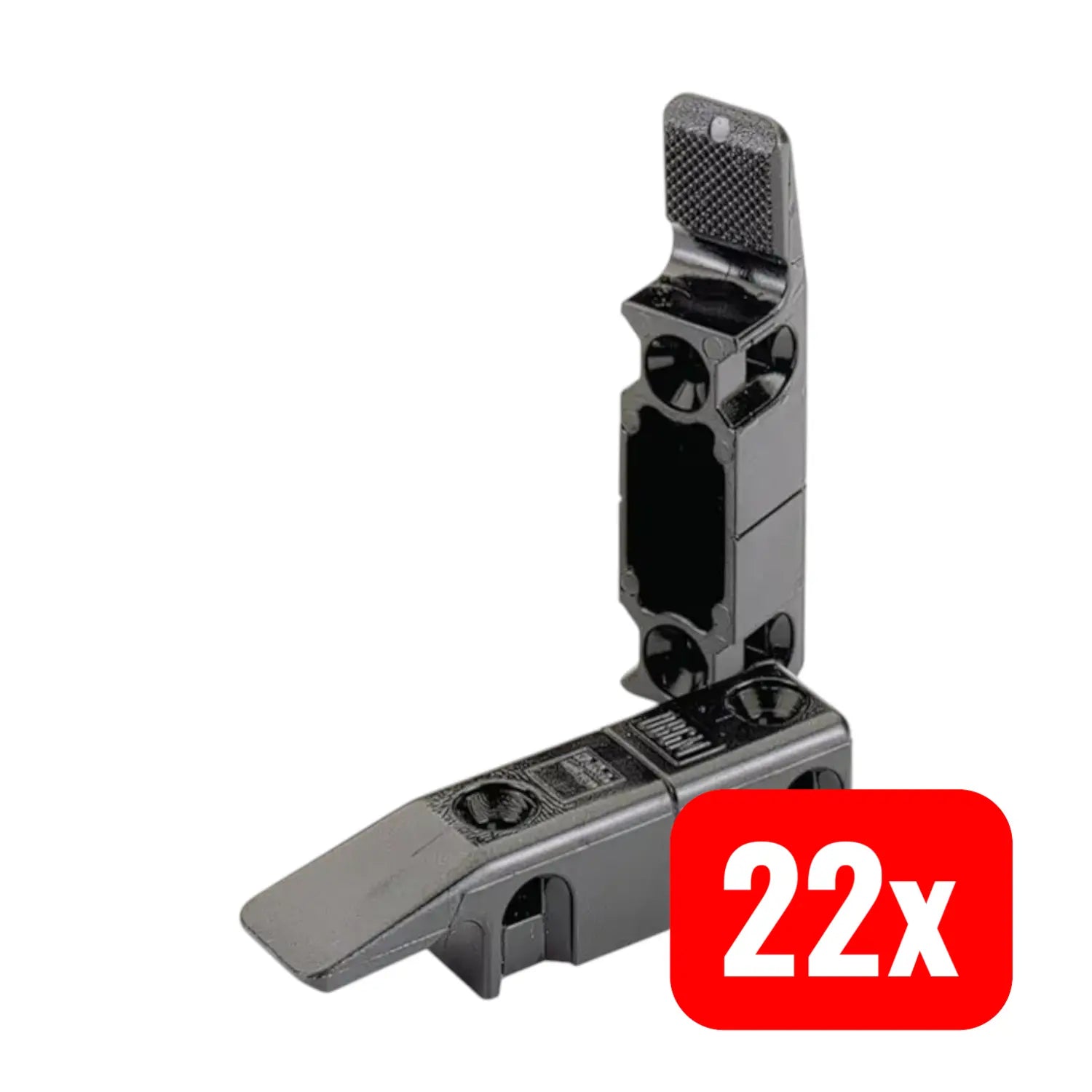 B-Ware Hettich Beschlag Einhängebeschlag Halterung Multiclip Schwarz 64mm 22 Stück