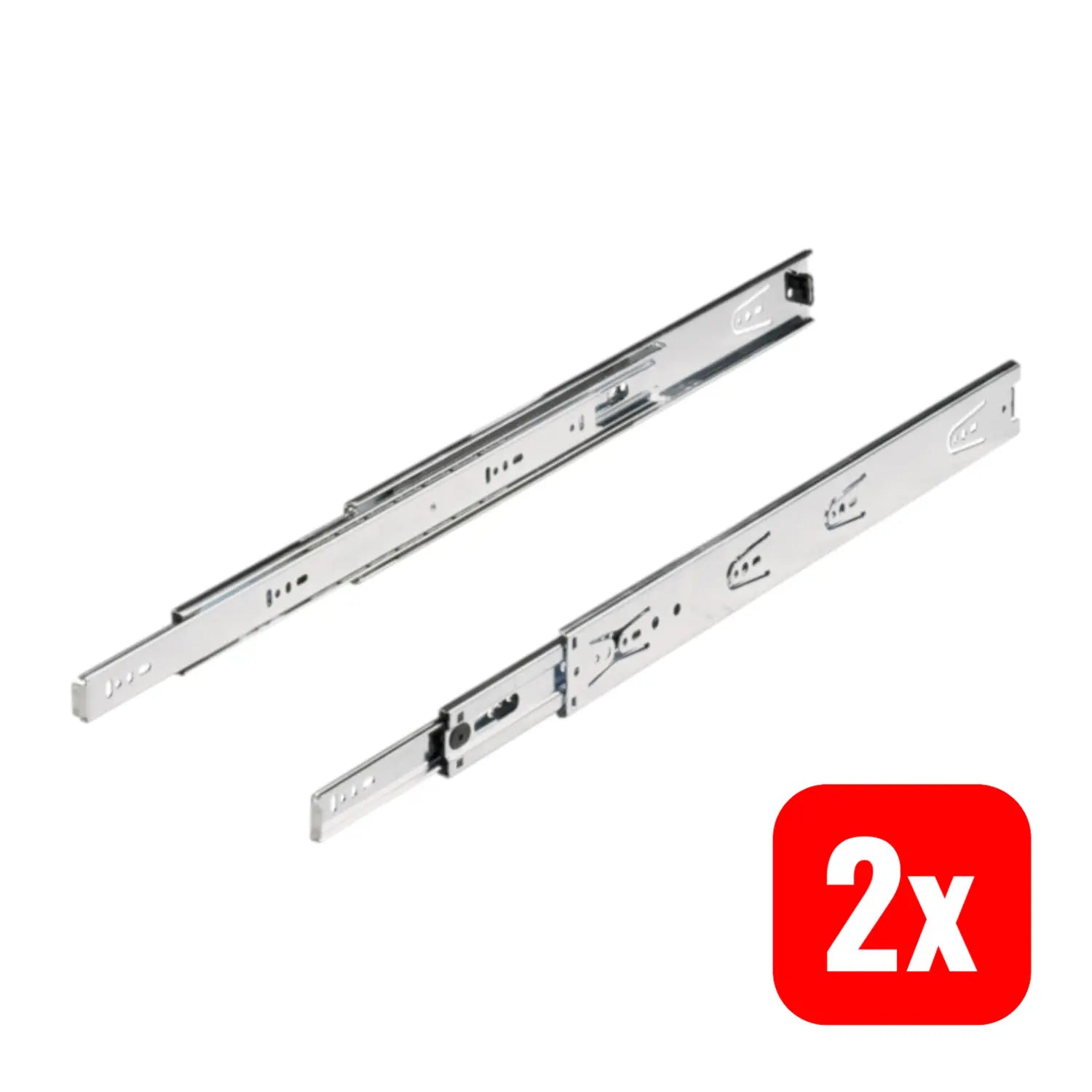 B-Ware Hettich Vollauszug Kugelauszug Schienen 500mm 45kg Verzinkt Garnitur 2 Sets