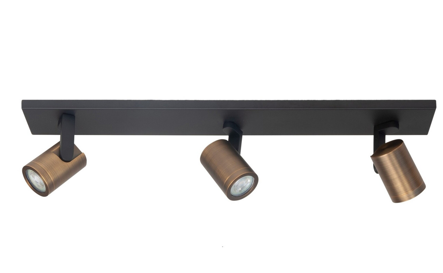 B-Ware Highlight Halo Deckenspot Strahler Spot Schwarz Messing Brüniert Länge 65 Cm