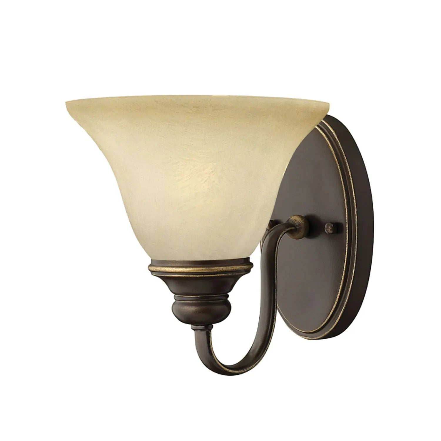 B-Ware Hinkley Wandleuchte Wandlampe Cello Bronze Creme Glas Klassisch Wohnzimmer