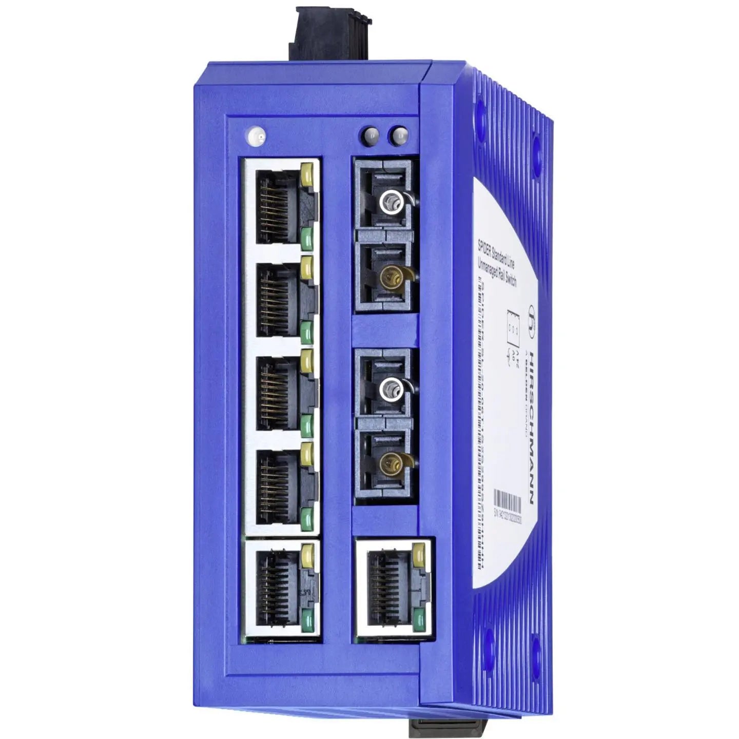 B-Ware Hirschmann Switch Netzwerkgerät Industrial Ethernet Verteiler Blau Unmanaged