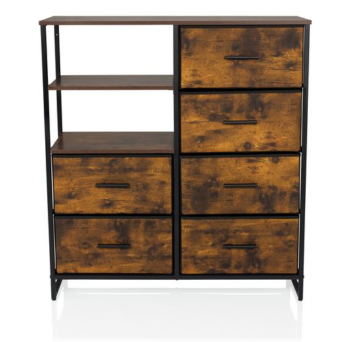 B-Ware Hjh Living Ragala Kommode Sideboard Schubladenkommode Möbel Räuchereiche