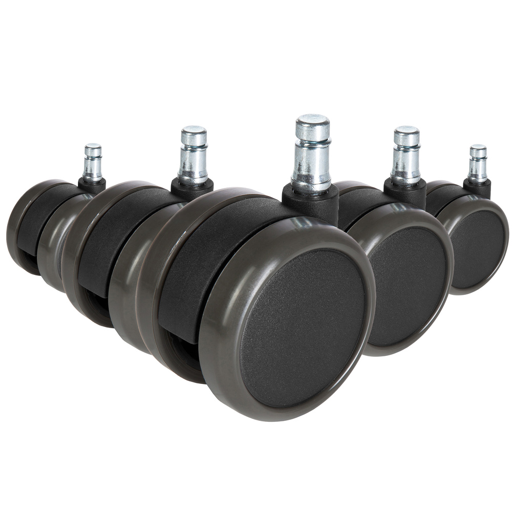 B-Ware Hjh Office Rollen Doppelrollen Stuhlrollen Hartböden 10mm 65mm Schwarz 5er100