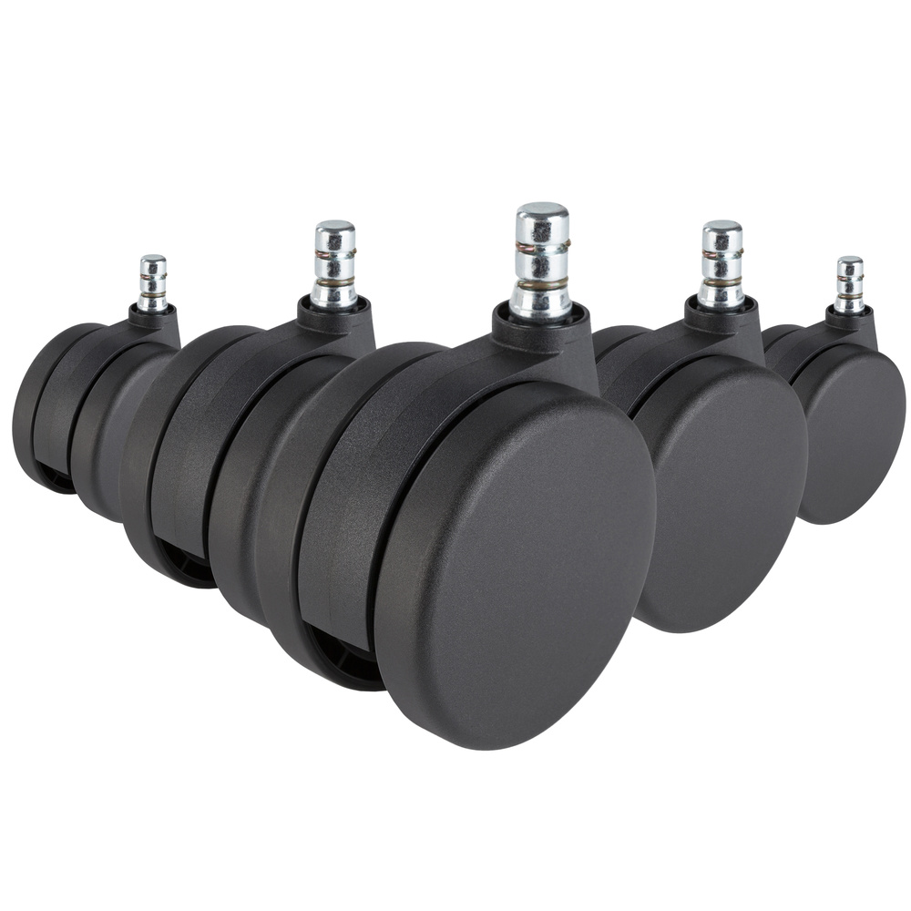 B-Ware Hjh Office Teppichrollen Rollen Büro Stuhlrollen 5er Schwarz 11mm Teppich