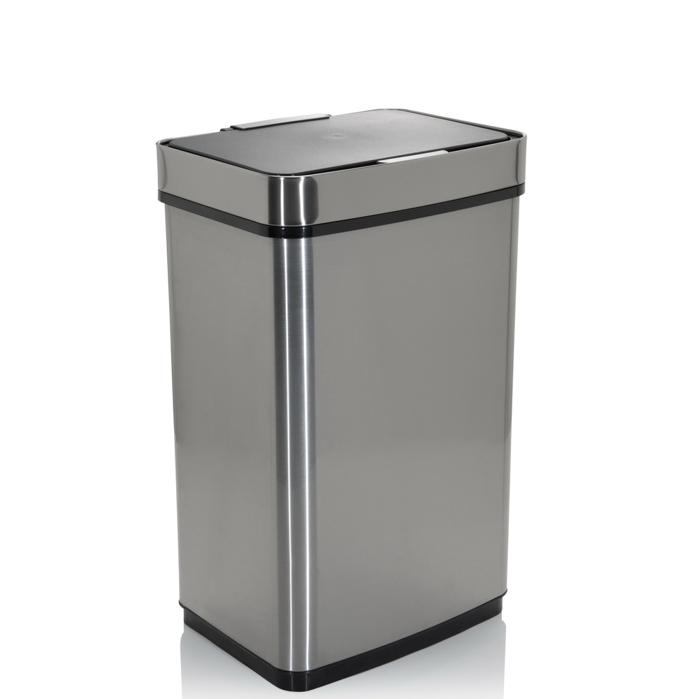 B-Ware Hjh Office Abfallsammler Mülleimer Clean Iv Abfalleimer Sensor 60 L Stahl Silber