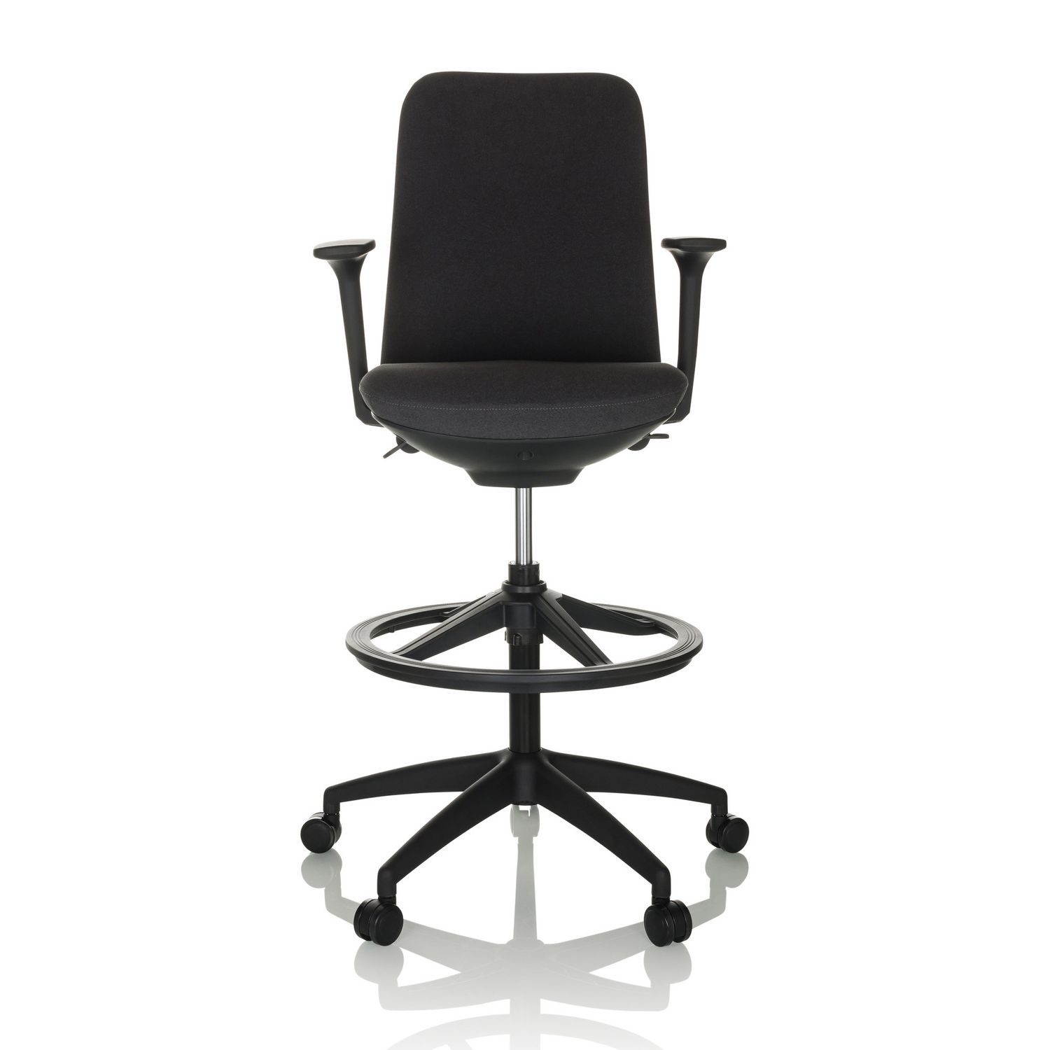 B-Ware Hjh Office Arbeitsstuhl Counterstuhl Drehstuhl Nestora Work Stoff Schwarz787