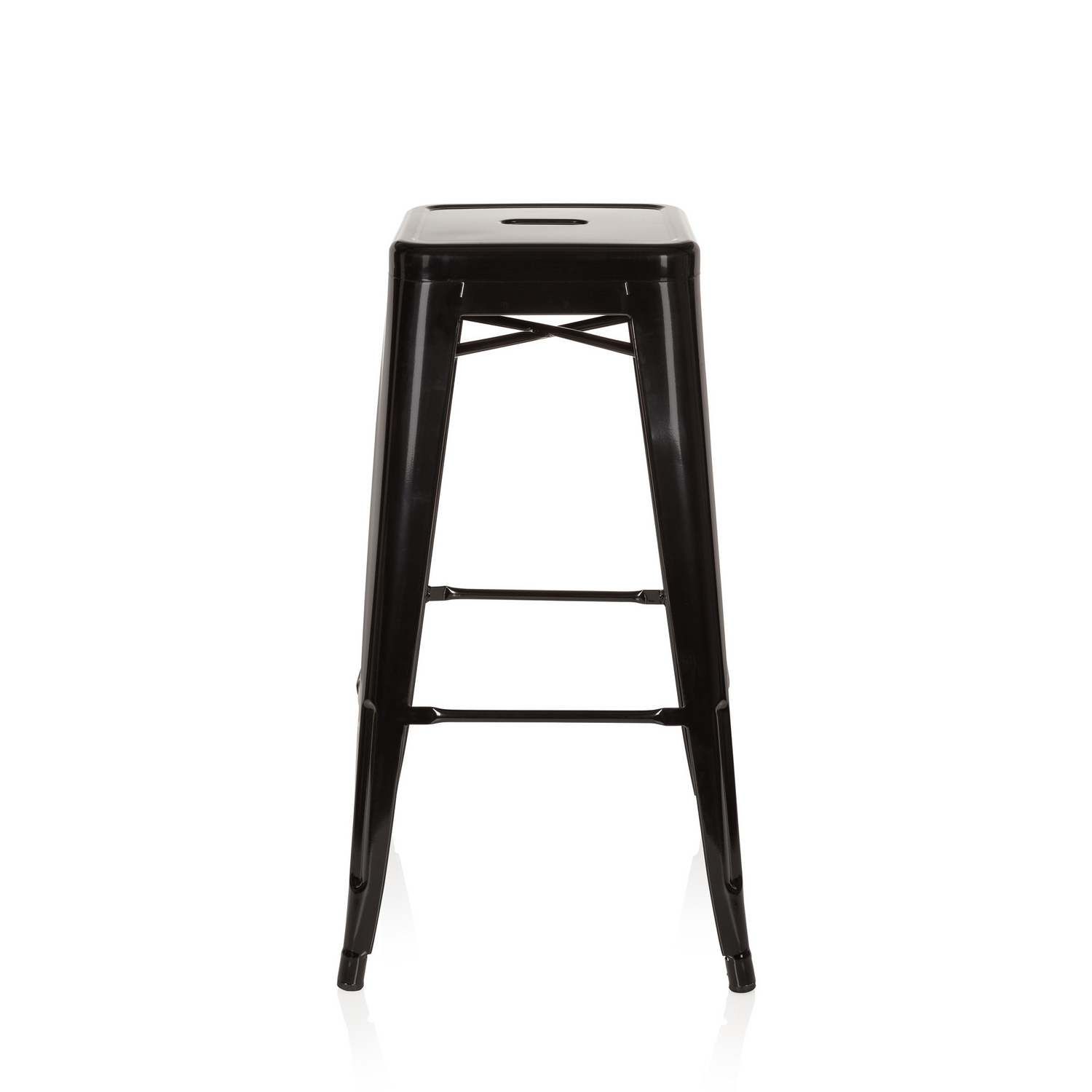 B-Ware Hjh Office Barhocker Vantaggio High Barstuhl Hocker Sitzhocker Metallic Schwarz