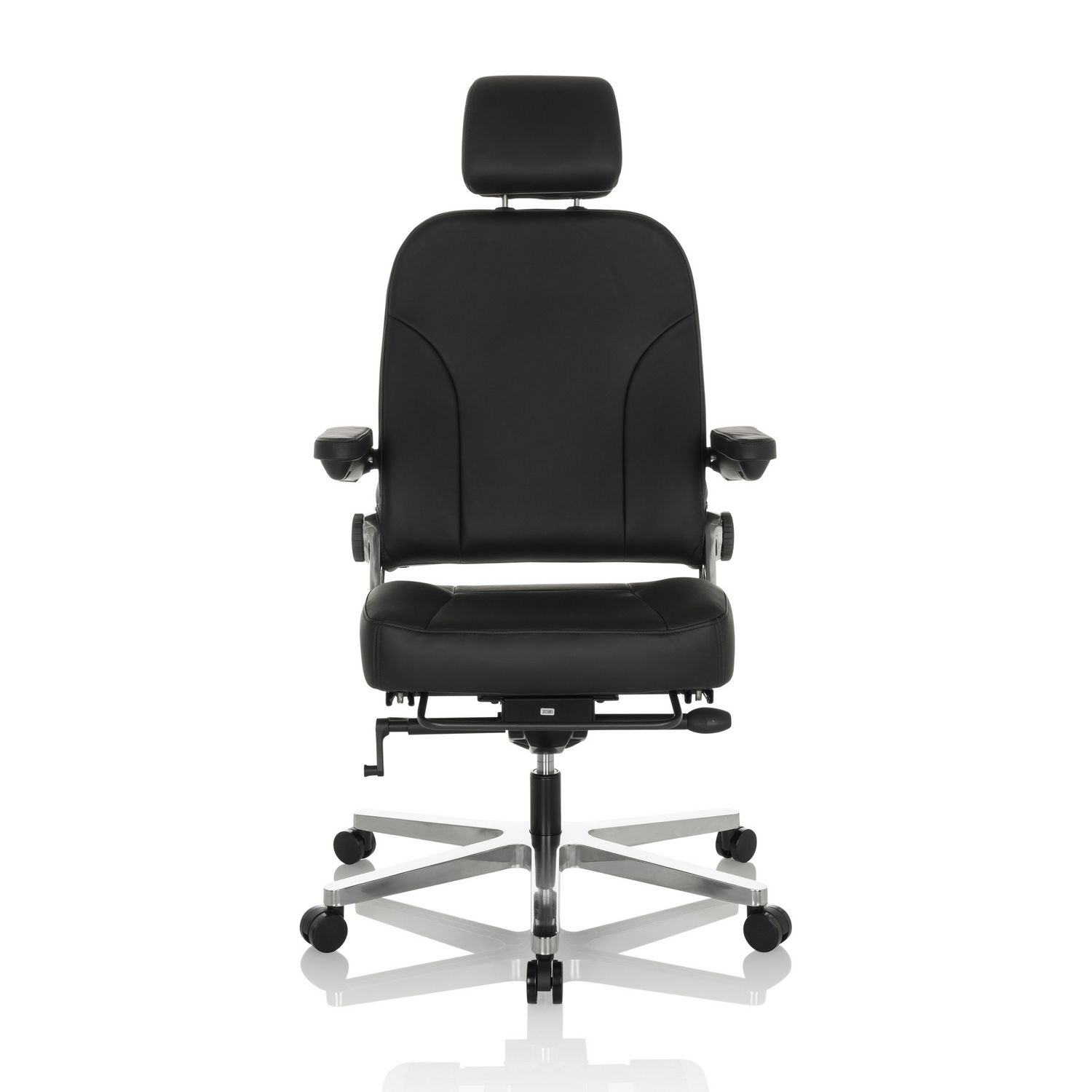 B-Ware Hjh Office Bürostuhl Chefsessel 24 Hours F Leder Schwarz Sessel Stuhl Möbel