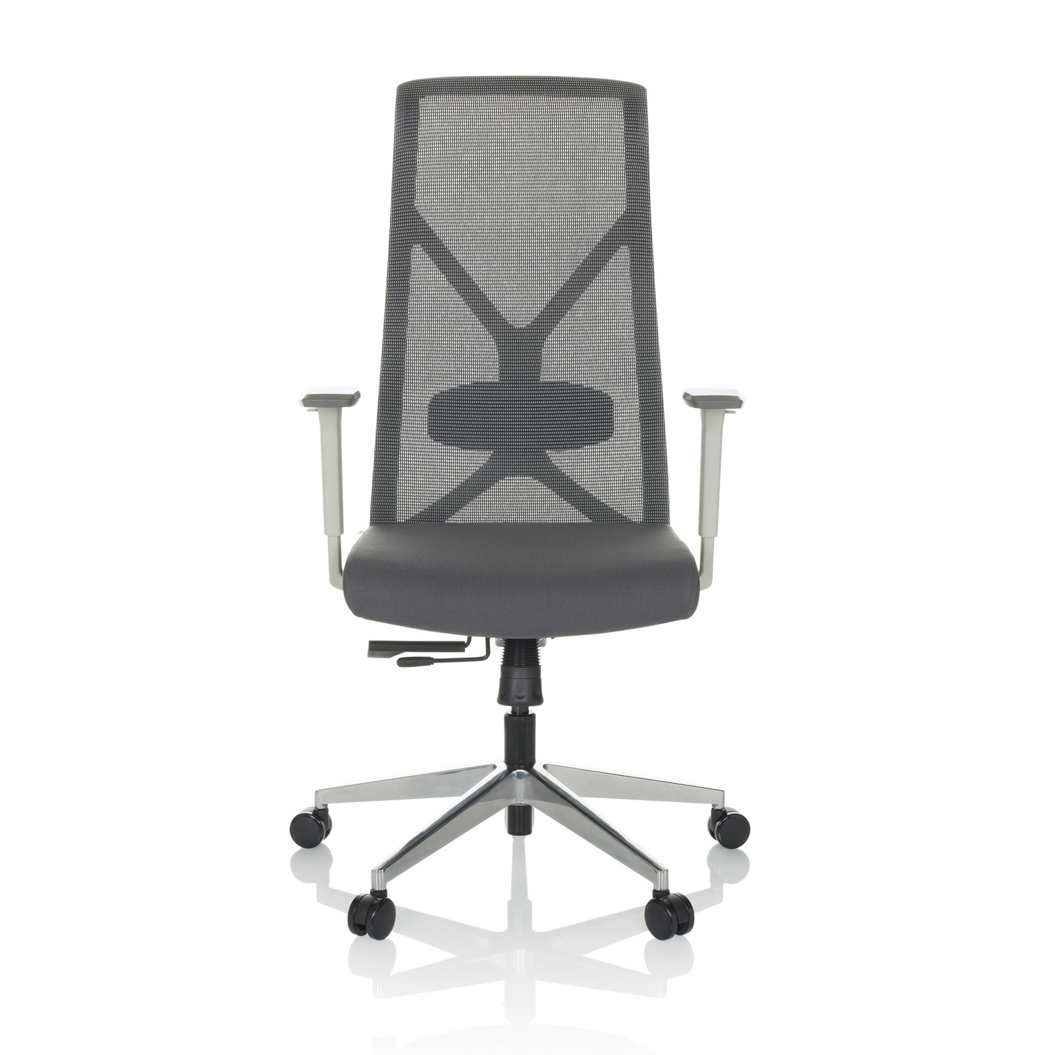 B-Ware Hjh Office Drehstuhl Bürostuhl Schreibtischstuhl Azurro White Netzstoff Grau