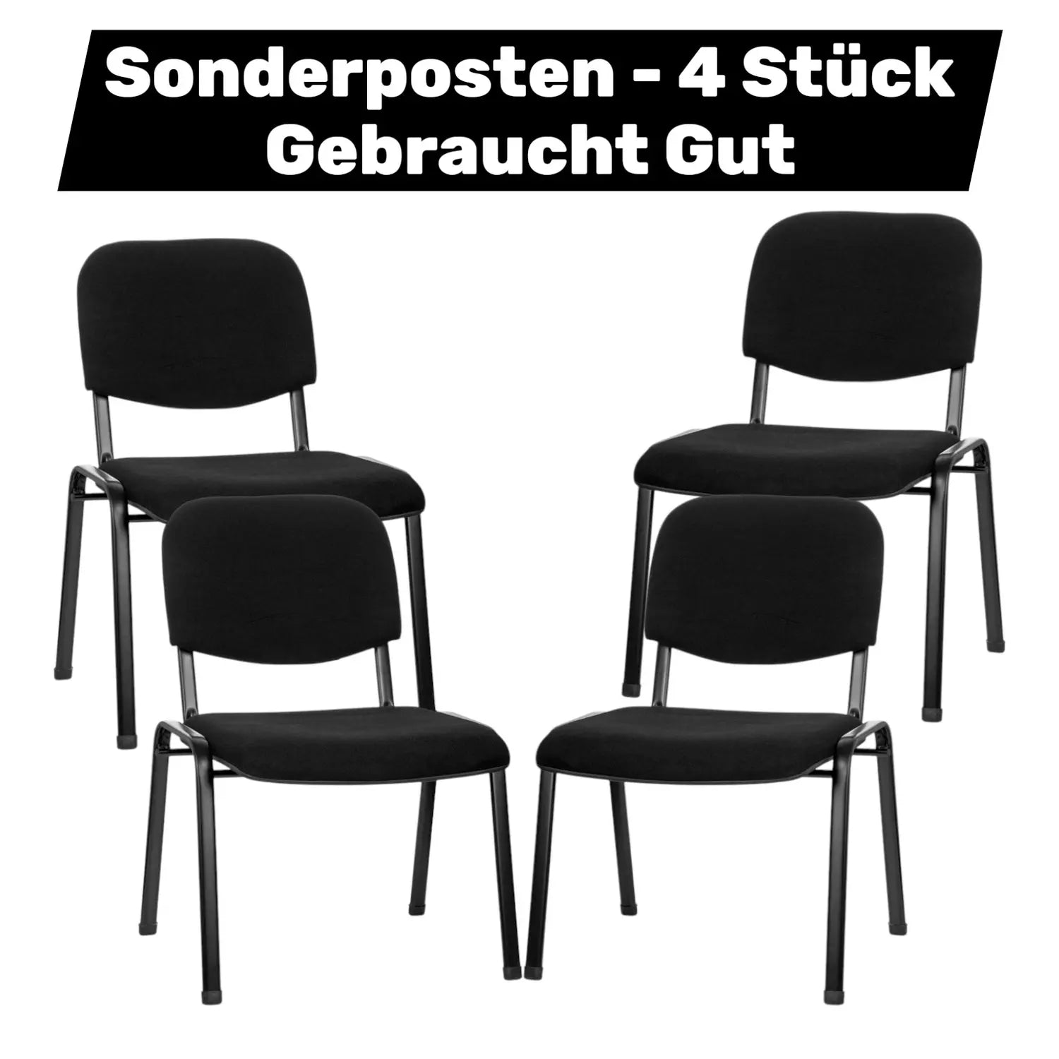 B-Ware Hjh Office Konferenzstuhl Besucherstuhl Computerstuhl Büro Stuhl Xt 600 4 Stück