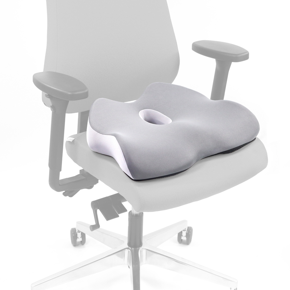 B-Ware Hjh Office Sitzkissen Kissen Stuhlkissen Schaum Grau Abnehmbar Antirutsch