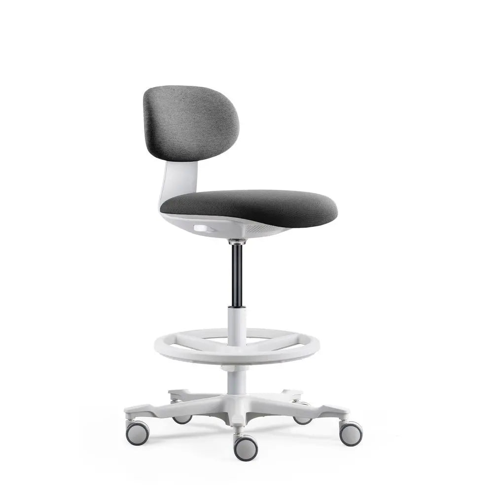 B-Ware Hjh Office Bürostuhl Arbeitsstuhl Stuhl Drehstuhl Dunkelgrau Stoff Work Mf2