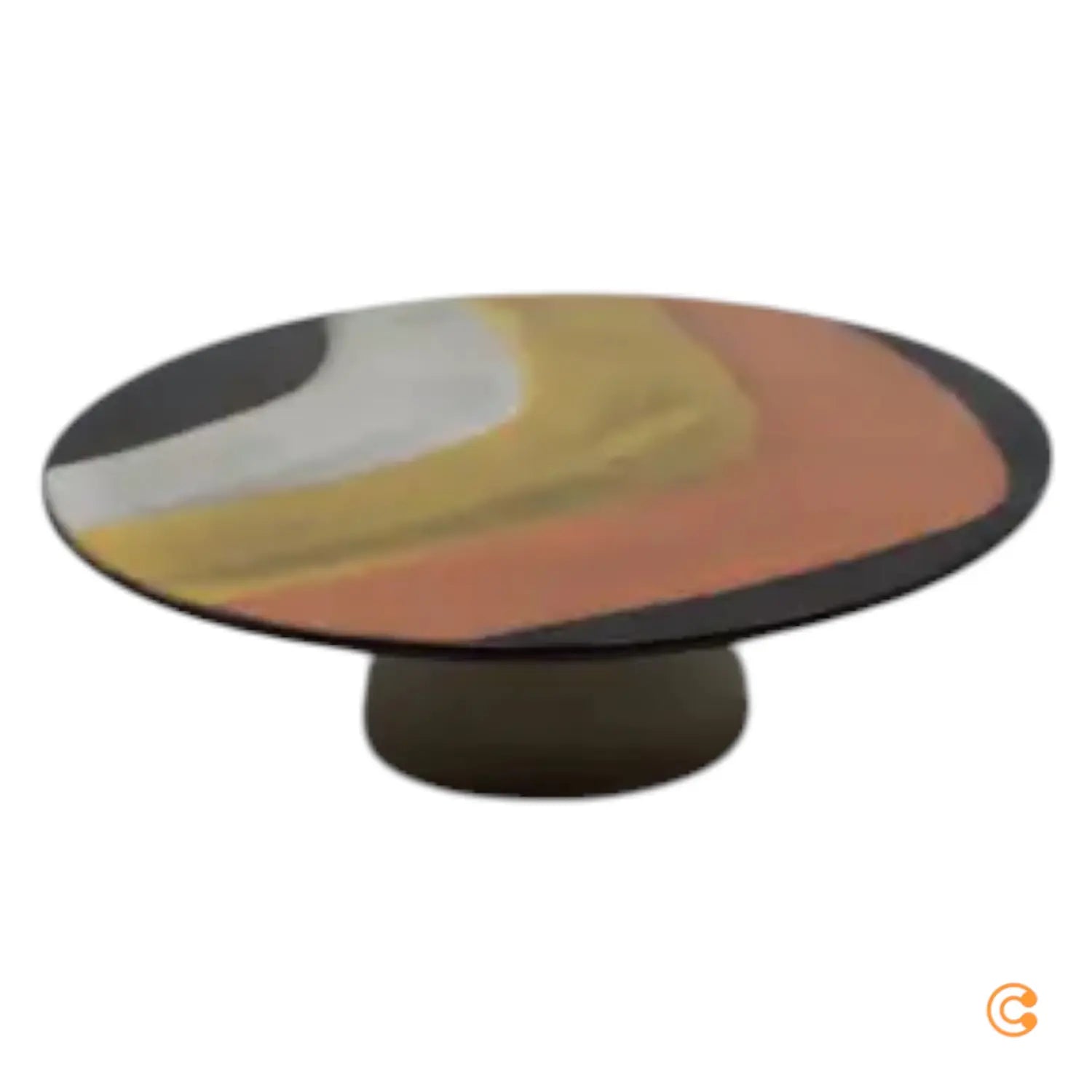 B-Ware H Kliving 70's Schale Mit Fuß ø33cm Servierplatte Servierteller Siehe Text/Foto