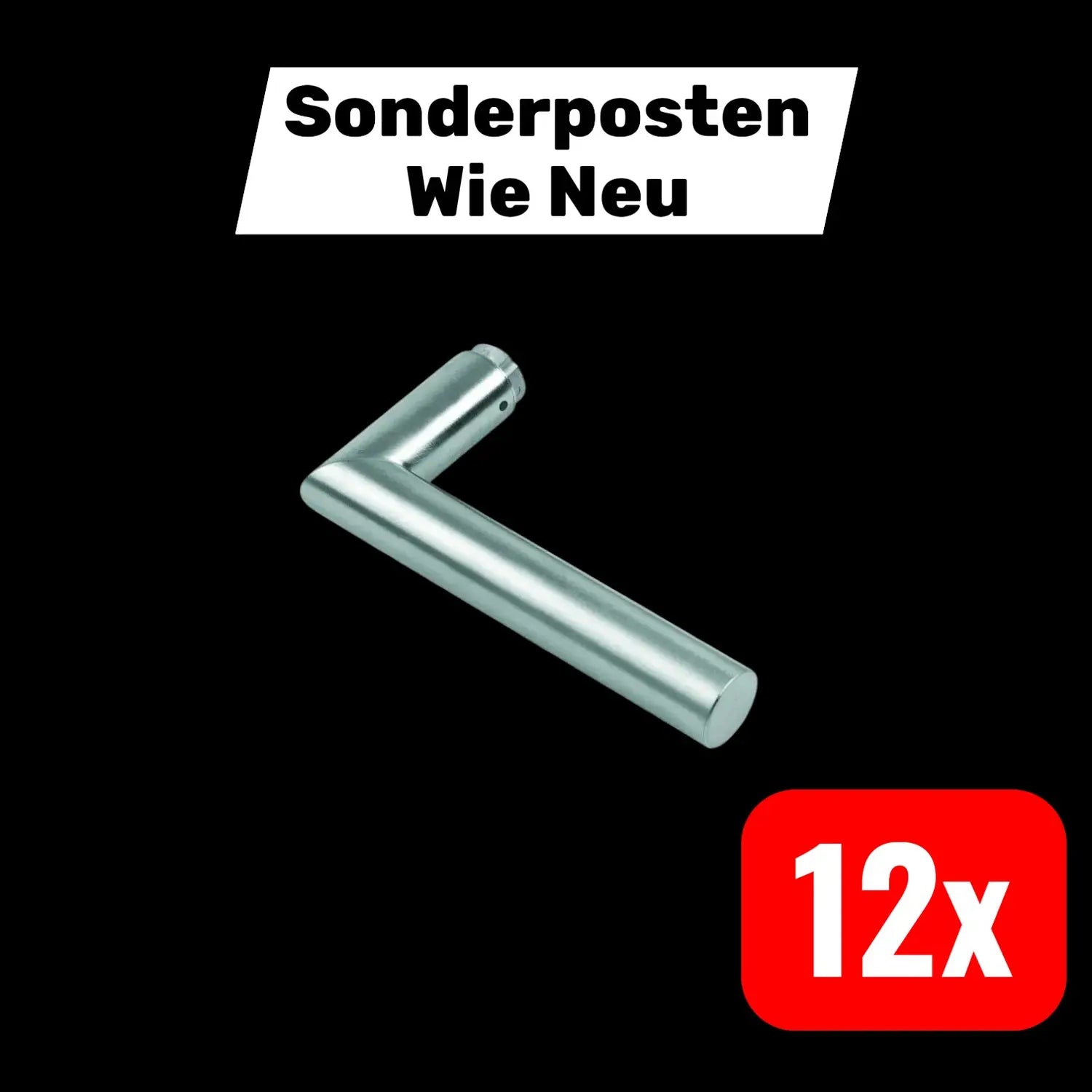 B-Ware Hoppe Türdrückerlochteil Griff Edelstahl Va F69 Matt 8mm Din 12 Stück