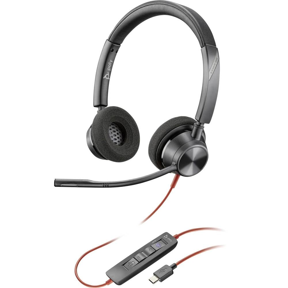 B-Ware Hp Poly Blackwire C3320 M Headset Kopfhörer Microsoft Teams Schwarz