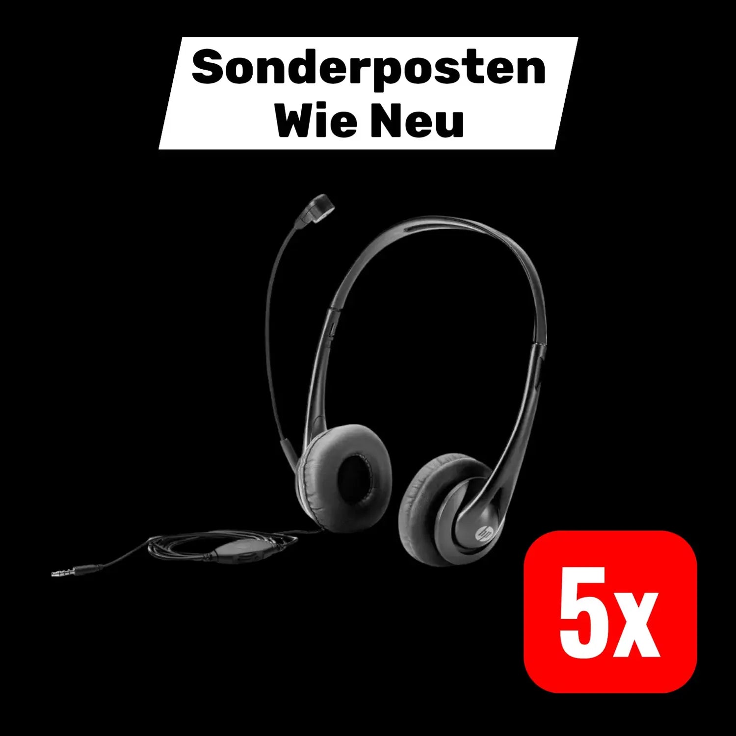 B-Ware Hp T1 A66 Aa Over Ear Headset Kopfhörer Kabelgebunden Stereo 5 Stück