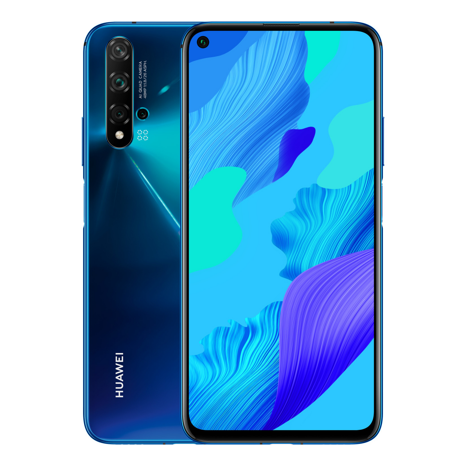 B-Ware Huawei Nova 5 T Crush Blue Dual Sim Smartphone Handy Farbdisplay Siehe Text/Foto