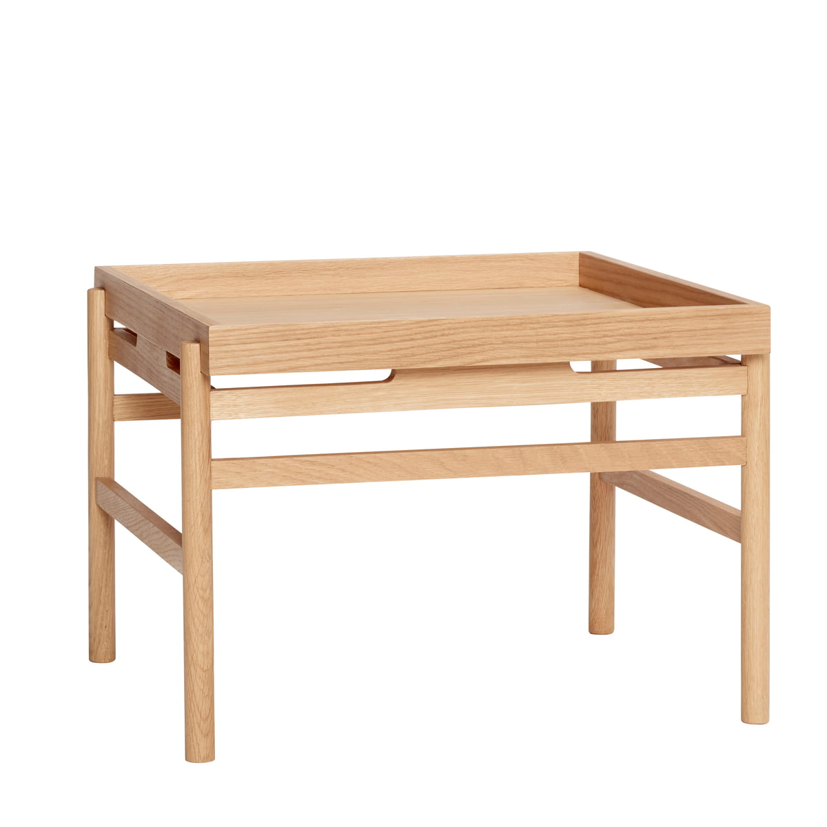 B-Ware Hübsch Interior Couchtisch Beistelltisch Tisch Mit Tablettablage 60 X 63cm Eiche