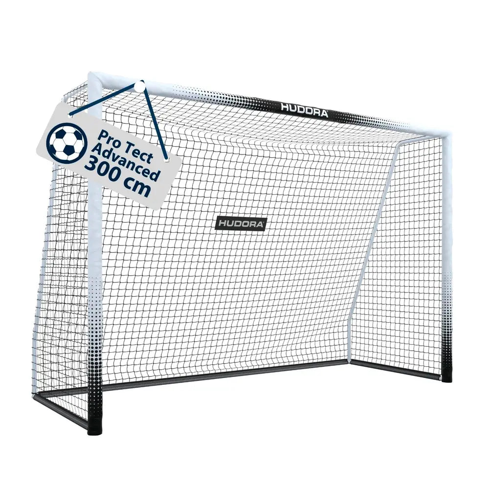 B-Ware Hudora Fußballtor Torrahmen Fußballnetz Advanced 300 White Schnelle Netzmontage