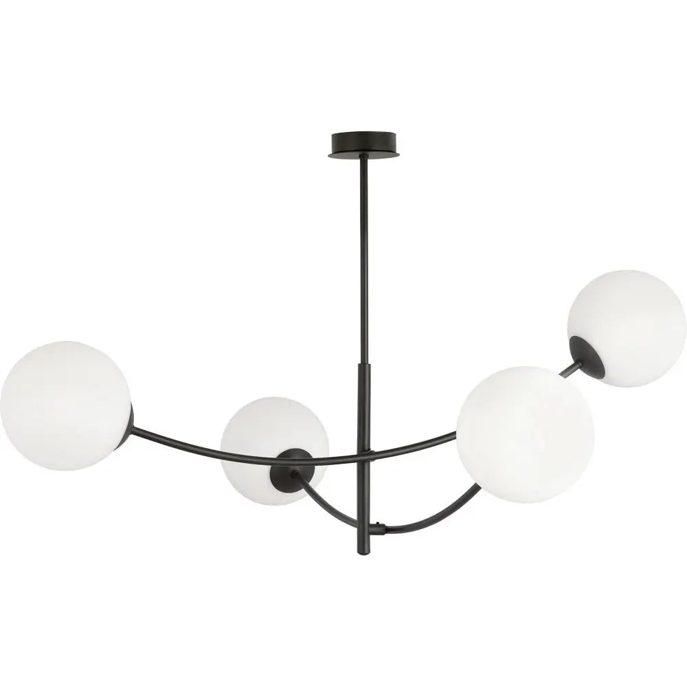 B-Ware Emibig Deckenleuchte Lampe Glaskugeln Hunter Iv Schwarz Opal 4 Flammig
