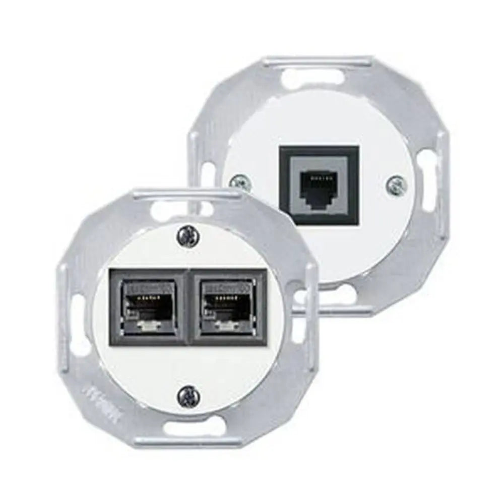 B-Ware Elso Einsatz Zentralplatte Abdeckung Iae Uae Renova 2x8 Polig Rj45 Weiß 2 Stück