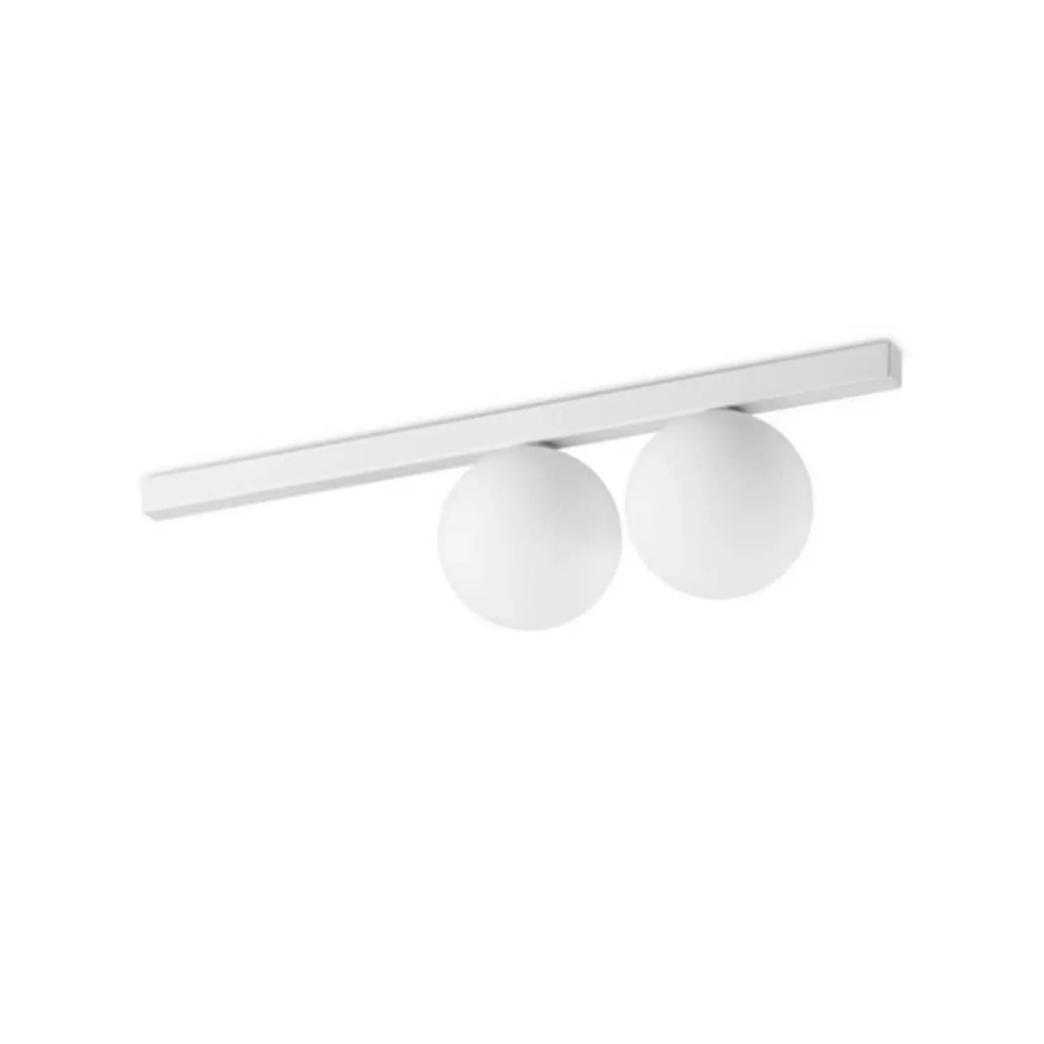 B-Ware Ideallux Deckenleuchte Lampe Binomio Weiß Metall Glas 2 Flammig G9 Led 3000 K