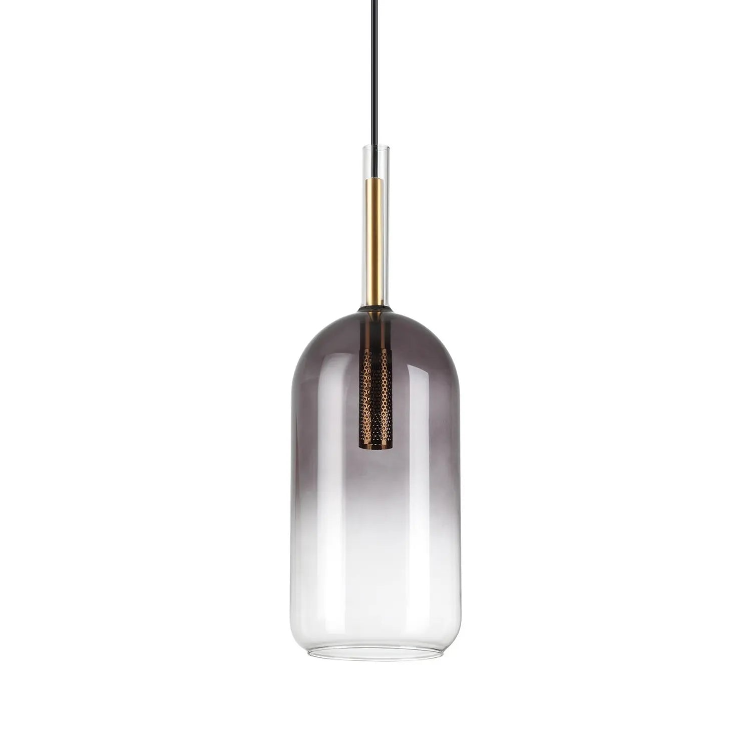 B-Ware Ideal Lux Hängeleuchte Pendelleuchte Empire Glas Klar Rauchgrau Beleuchtung