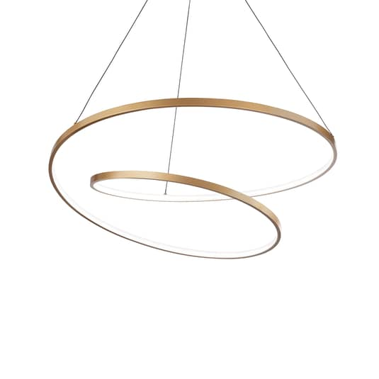 B-Ware Ideallux Oz Led Hängeleuchte Deckenlampe Lampe Leuchte 59 W ø 80 Cm Messing