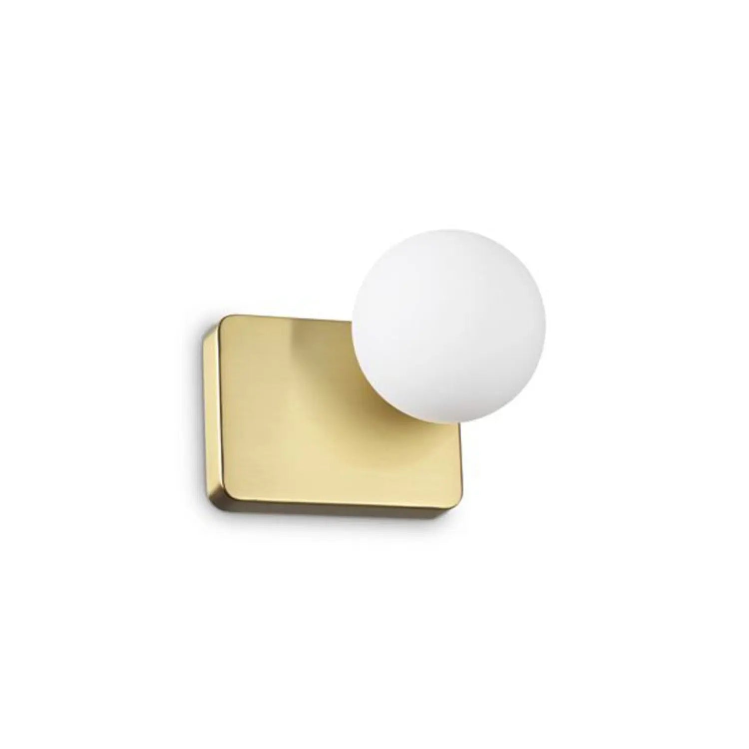 B-Ware Ideal Lux Wandleuchte Wandlampe Penta Goldfarben Opalglas Aluminium