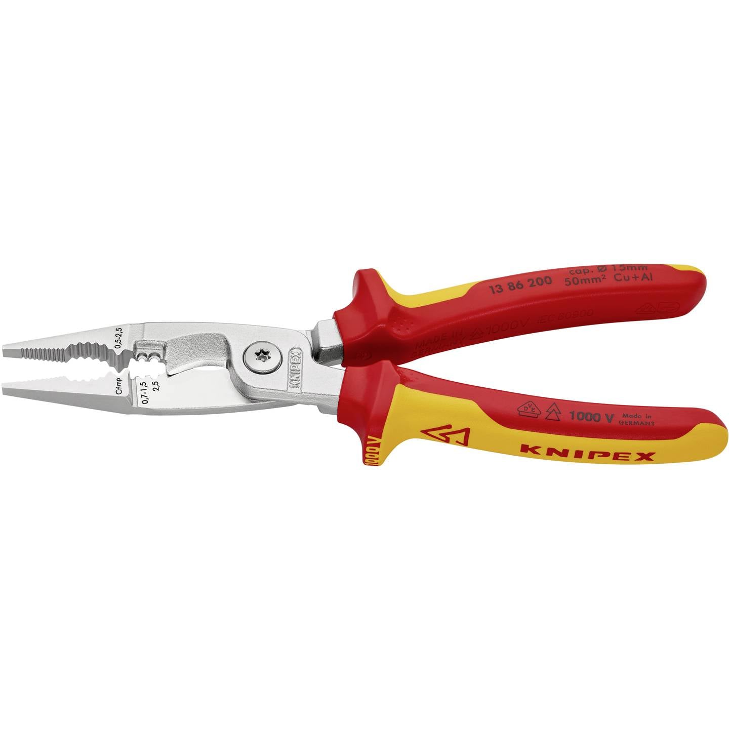 B-Ware Knipex Multifunktionszange 13 86 200 Zange Handwerkzeug Crimpzange 50mm² 15mm