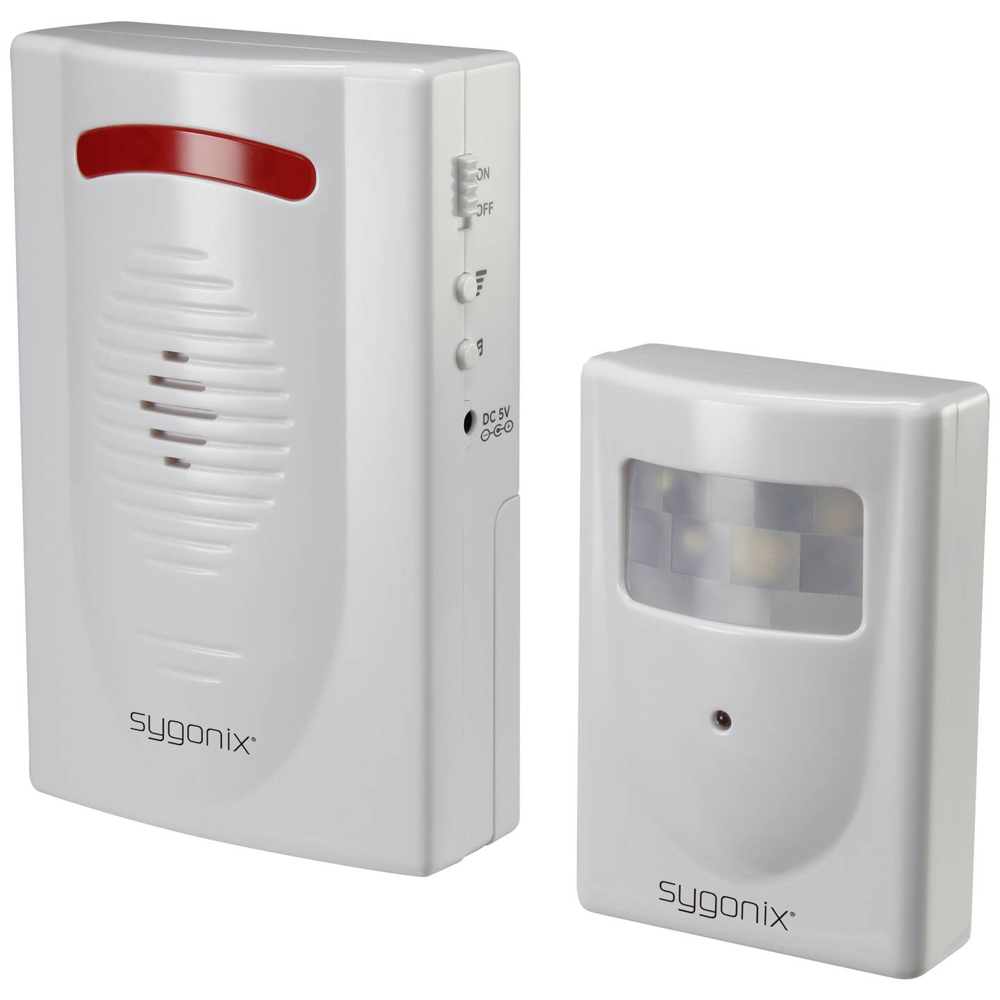 B-Ware Sygonix Durchgangsmelder Mini-Alarmanlage 120 dB PIR-Sensor LED Signalgeber 120m